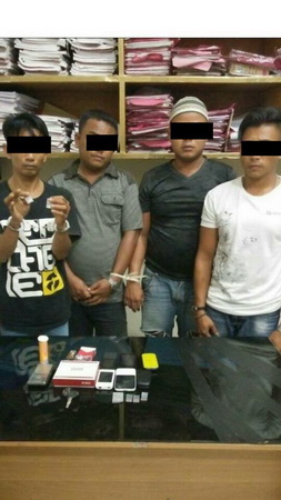 Polres Kampar Ringkus 4 Pelaku Narkoba dalam Waktu Sejam
